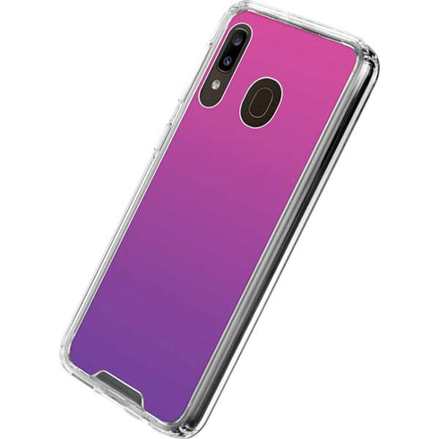 Purple Ombre Galaxy A30 Clear Case