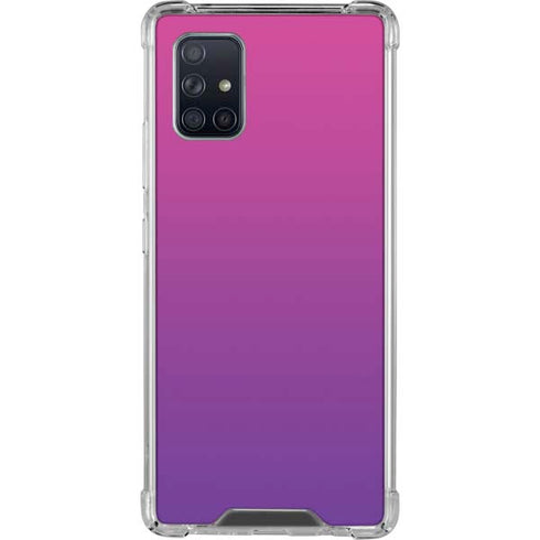 Purple Ombre Galaxy A71 5G Clear Case
