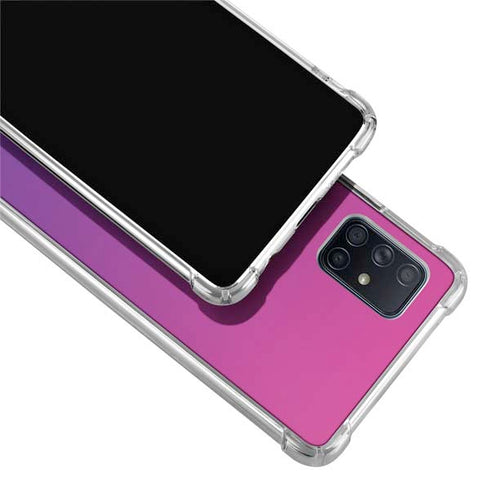 Purple Ombre Galaxy A71 5G Clear Case