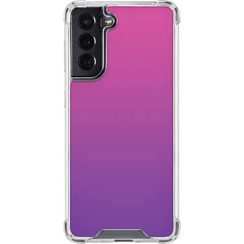 Purple Ombre Galaxy S22 Clear Case