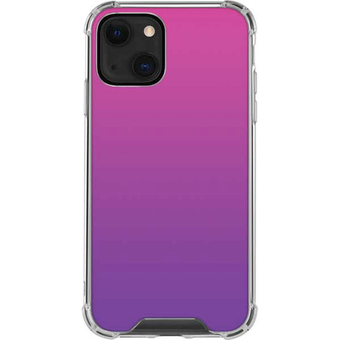 Purple Ombre iPhone 14 Plus Clear Case