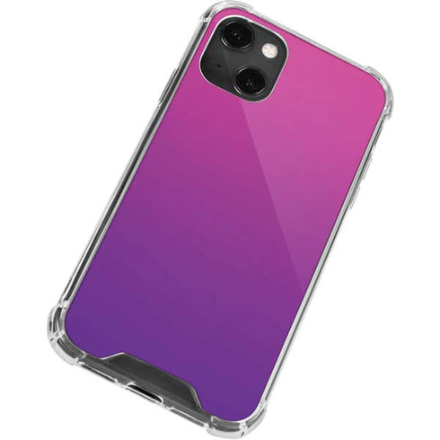 Purple Ombre iPhone 14 Plus Clear Case
