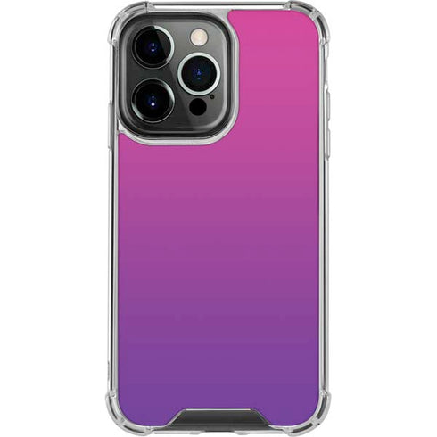 Purple Ombre iPhone 14 Pro Clear Case