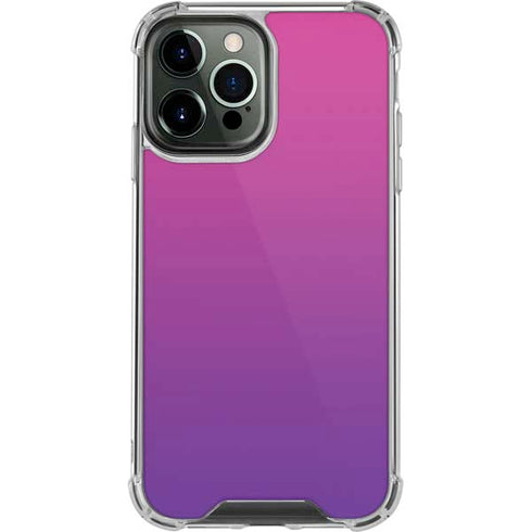 Purple Ombre iPhone 14 Pro Max Clear Case