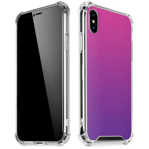 Purple Ombre iPhone XS Max Clear Case