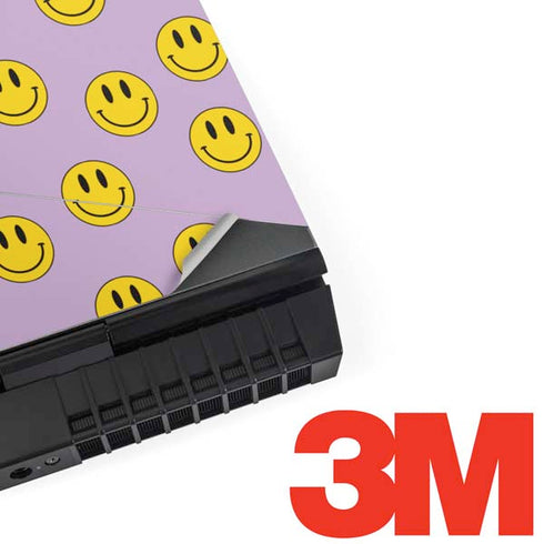 Purple Happy Face Pattern Dell Alienware Skin