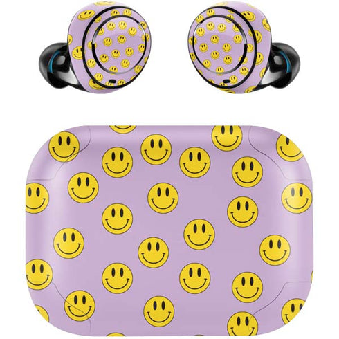 Purple Happy Face Pattern Amazon Echo Buds Skin