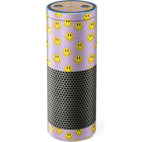 Purple Happy Face Pattern Amazon Echo Skin