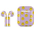 Purple Happy Face Pattern Apple AirPods 2 Skin