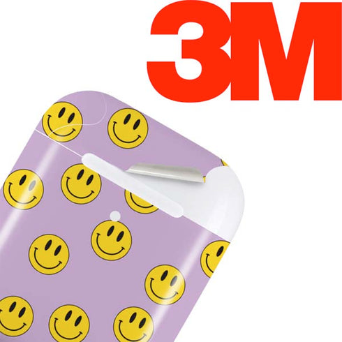 Purple Happy Face Pattern Apple AirPods 2 Skin
