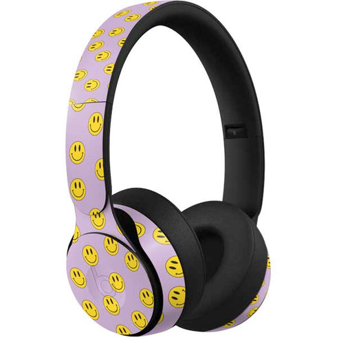 Purple Happy Face Pattern Beats Solo Pro Skin