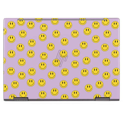 Purple Happy Face Pattern HP Envy Skin
