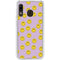 Purple Happy Face Pattern Galaxy A20 Clear Case