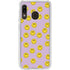 Purple Happy Face Pattern Galaxy A20 Clear Case