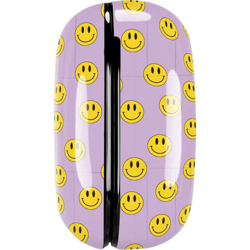 Purple Happy Face Pattern Galaxy Buds Live Skin