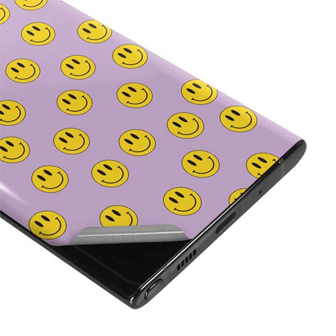 Purple Happy Face Pattern Galaxy Note 10 Plus Skin