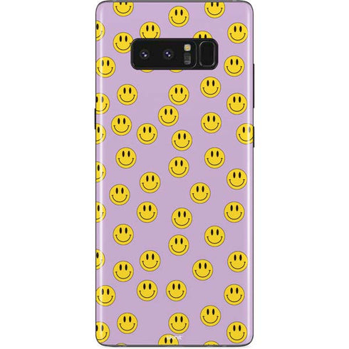 Purple Happy Face Pattern Galaxy Note 8 Skin
