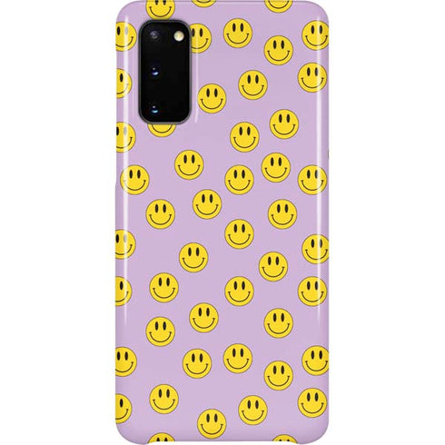 Purple Happy Face Pattern Galaxy S20 Lite Case