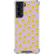Purple Happy Face Pattern Galaxy S22 Clear Case