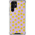Purple Happy Face Pattern Galaxy S22 Ultra Clear Case