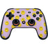 Purple Happy Face Pattern Google Stadia Controller Skin