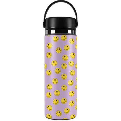 Purple Happy Face Pattern Hydro Flask 20oz Wide Mouth Skin