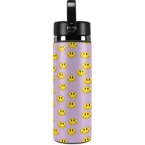 Purple Happy Face Pattern Hydro Flask 20oz Wide Mouth Skin