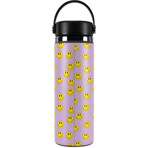 Purple Happy Face Pattern Hydro Flask 20oz Wide Mouth Skin