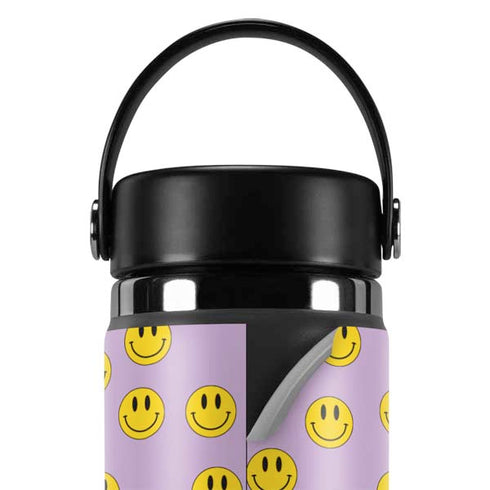 Purple Happy Face Pattern Hydro Flask 20oz Wide Mouth Skin