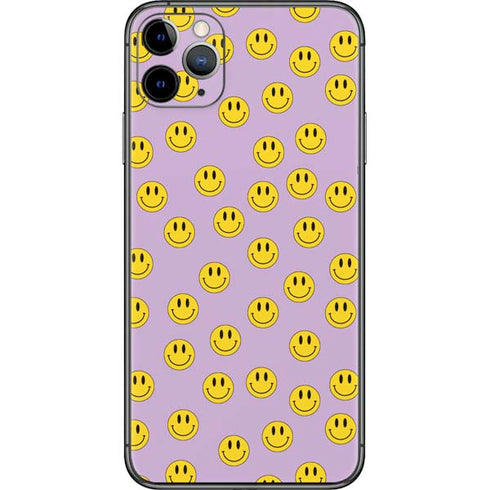 Purple Happy Face Pattern iPhone 11 Pro Max Skin
