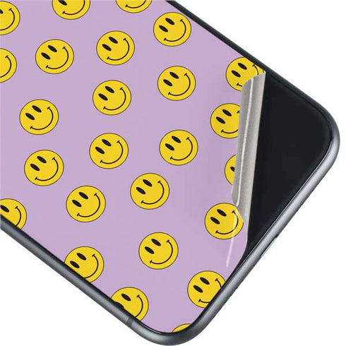 Purple Happy Face Pattern iPhone 11 Skin