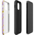 Purple Happy Face Pattern iPhone 12 Impact Case