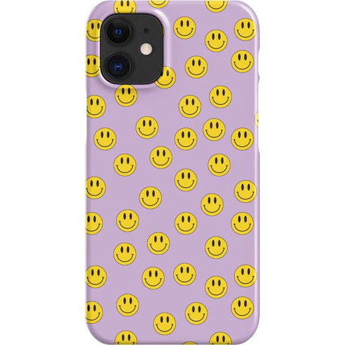 Purple Happy Face Pattern iPhone 12 Mini Lite Case