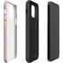 Purple Happy Face Pattern iPhone 12 Pro Impact Case