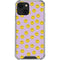 Purple Happy Face Pattern iPhone 13 Mini Clear Case