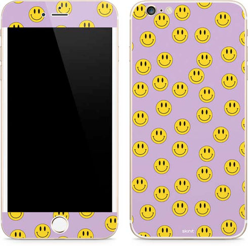 Purple Happy Face Pattern iPhone 6/6s Plus Skin