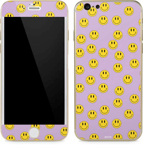 Purple Happy Face Pattern iPhone 6/6s Skin