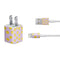 Purple Happy Face Pattern iPhone Charger (5W USB) Skin