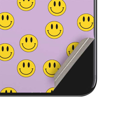 Purple Happy Face Pattern iPhone SE (2nd & 3rd Gen) Skin