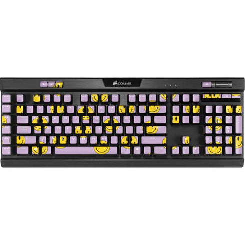 Purple Happy Face Pattern K95 RGB PLATINUM Mechanical Gaming Keyboard Skin