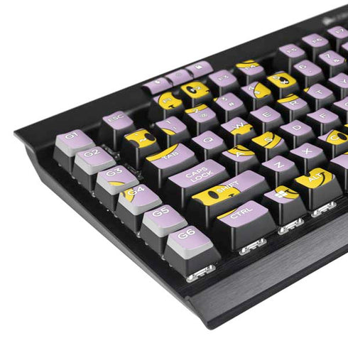 Purple Happy Face Pattern K95 RGB PLATINUM Mechanical Gaming Keyboard Skin