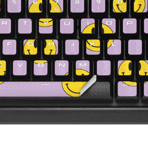 Purple Happy Face Pattern K95 RGB PLATINUM Mechanical Gaming Keyboard Skin