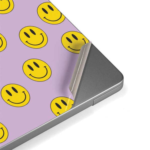 Purple Happy Face Pattern MacBook Pro 14in (2021-24) Skin