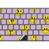Purple Happy Face Pattern Magic Keyboard with Numeric Keypad Skin