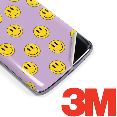 Purple Happy Face Pattern Moto E5 Plus Skin