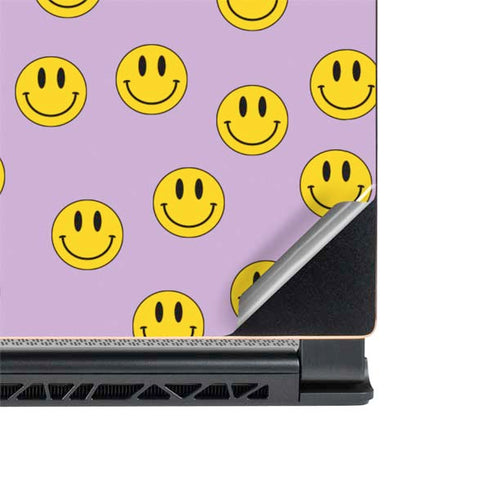 Purple Happy Face Pattern MSI GS65 Stealth Laptop Skin