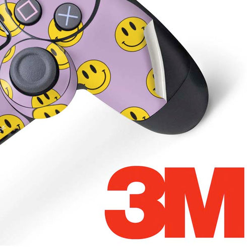 Purple Happy Face Pattern PS4 Controller Skin