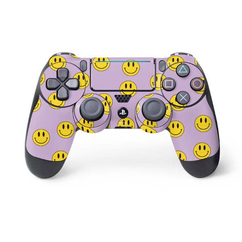 Purple Happy Face Pattern PS4 Pro/Slim Controller Skin