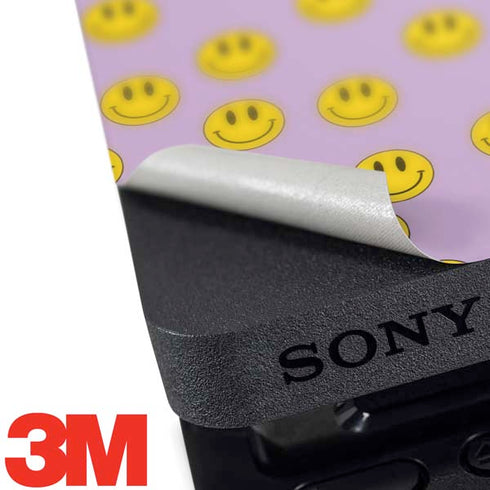 Purple Happy Face Pattern PS4 Slim Skin