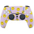 Purple Happy Face Pattern PS5 Controller Skin